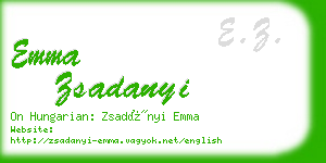 emma zsadanyi business card